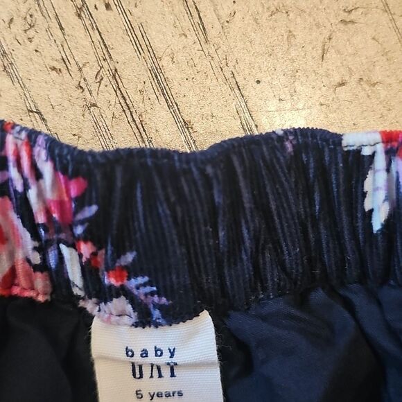 Floral Navy Corduroy Skirt Size 5 Baby Gap - Picture 3 of 10